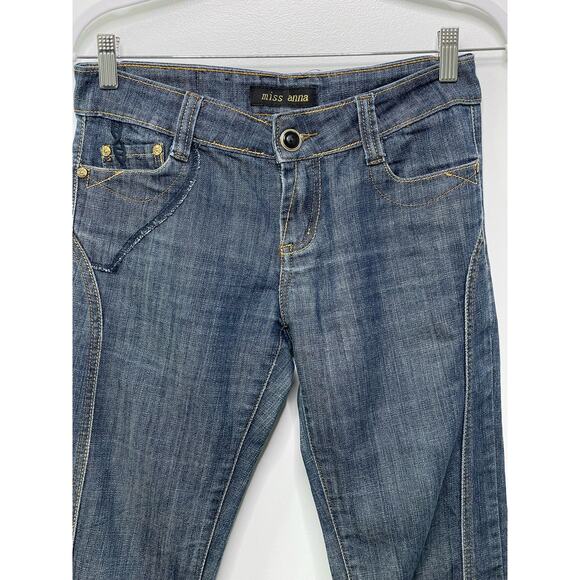 Miss Anna Jeans Paris Designer Low Rise Straight Leg size France 38 US 8 - Picture 3 of 16